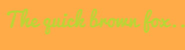 Image with Font Color B9D635 and Background Color FFAC48